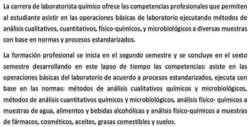 Perfil de la carrera técnica