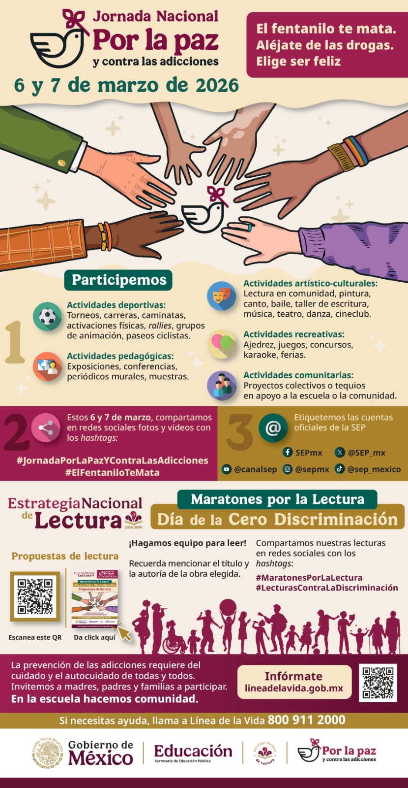 🕊️✨ **Jornada Nacional por la Paz y Contra las Adicciones**