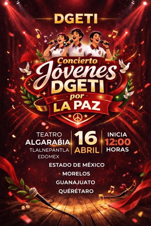 ¡Qué emoción haber sido parte del Concierto Jóvenes DGETI por la Paz! 🎤🕊️