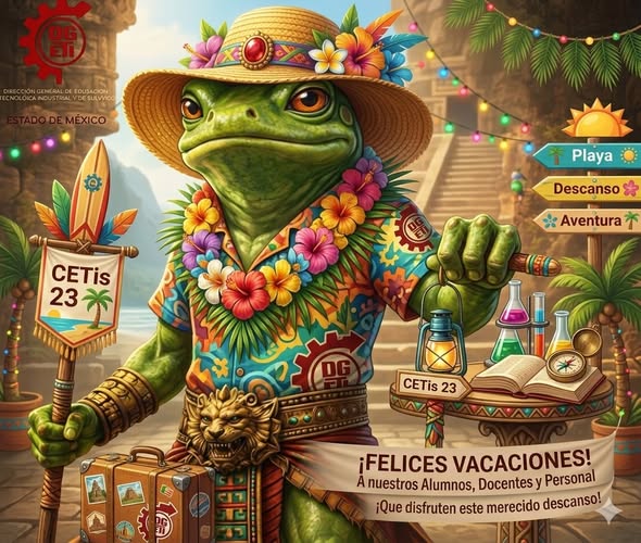 🌴✨ La comunidad del CETis 23 les desea unas excelentes vacaciones ✨🌴